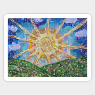 The Sun abstract painting Sticker